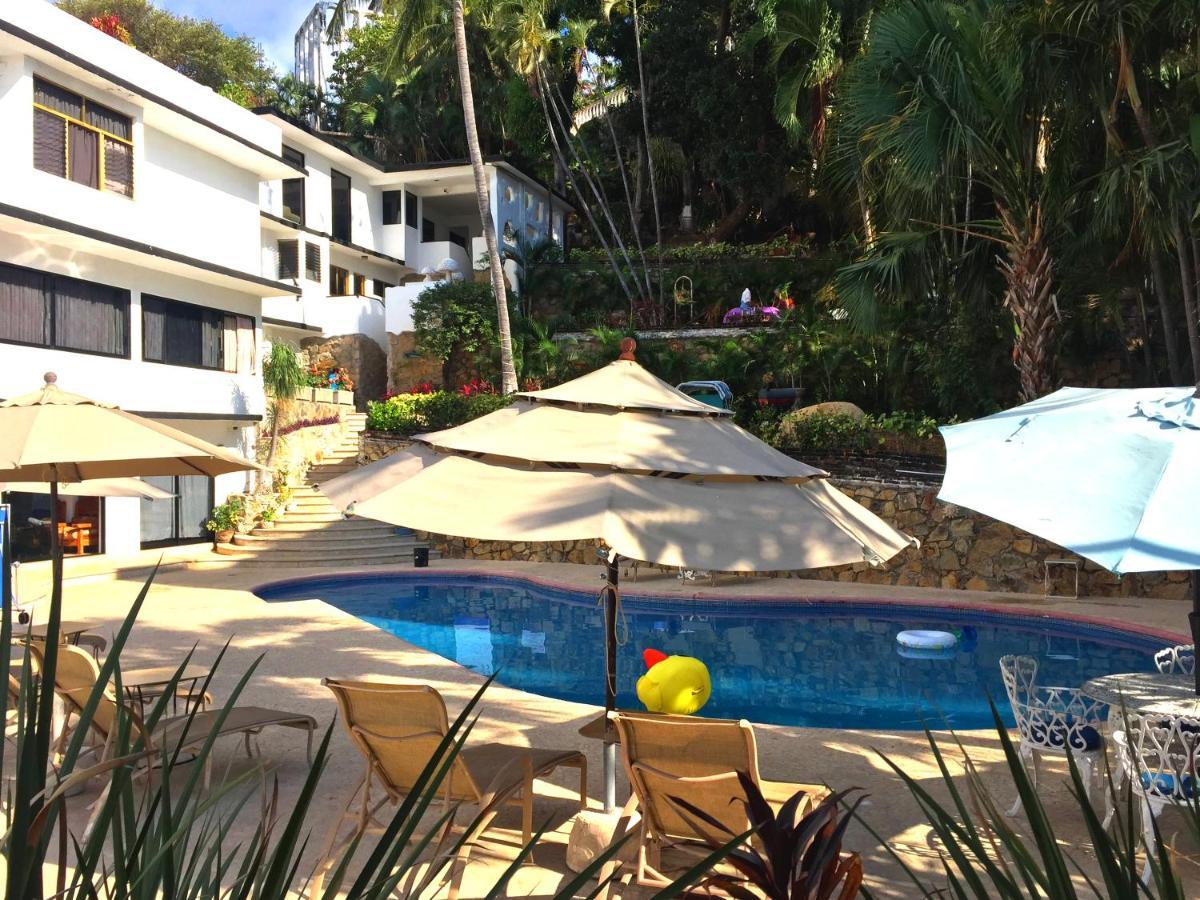 Villa Palmitas Acogedor Departamento Nivel Piscina Gigante Jardines Acapulco Kültér fotó