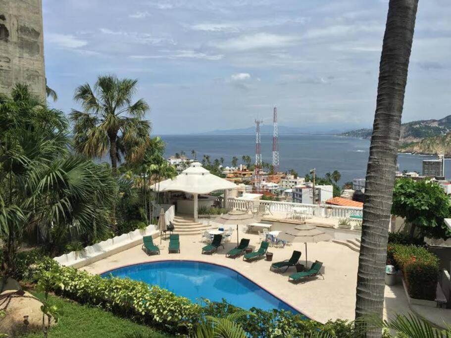 Villa Palmitas Acogedor Departamento Nivel Piscina Gigante Jardines Acapulco Kültér fotó