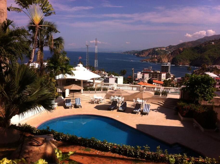 Villa Palmitas Acogedor Departamento Nivel Piscina Gigante Jardines Acapulco Kültér fotó