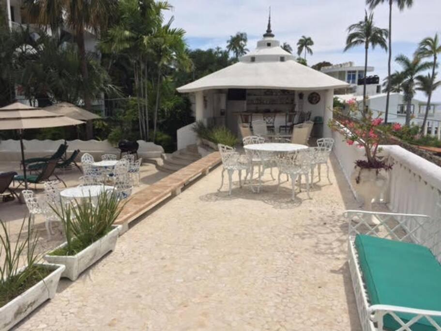 Villa Palmitas Acogedor Departamento Nivel Piscina Gigante Jardines Acapulco Kültér fotó